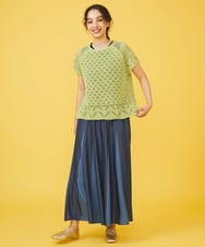 GJFFV32190 Jocomomola(ホコモモラ) WASHI ニットベスト ピンク