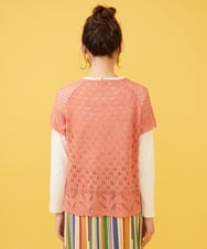 GJFFV32190 Jocomomola(ホコモモラ) WASHI ニットベスト ピンク