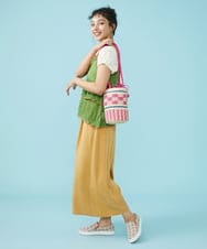 GJFGB40150 Jocomomola(ホコモモラ) Palmera メッシュ　ティアードニットキャミソール ピンク