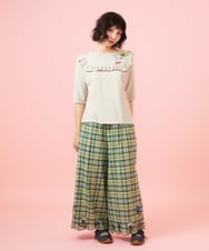 GJFGE02220 Jocomomola(ホコモモラ) Dulcinea フリルニットプルオーバー アイボリー