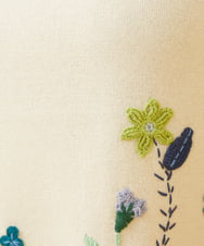 GJFGV50190 Jocomomola(ホコモモラ) Jardineria フラワー刺繍ニット アイボリー