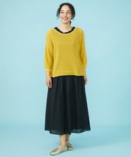GJFGW30160 Jocomomola(ホコモモラ) リネン混 プルオーバーニット ベージュ