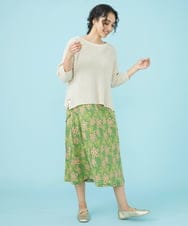 GJFGW30160 Jocomomola(ホコモモラ) リネン混 プルオーバーニット ベージュ
