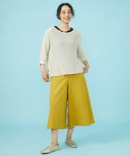 GJFGW30160 Jocomomola(ホコモモラ) リネン混 プルオーバーニット ベージュ