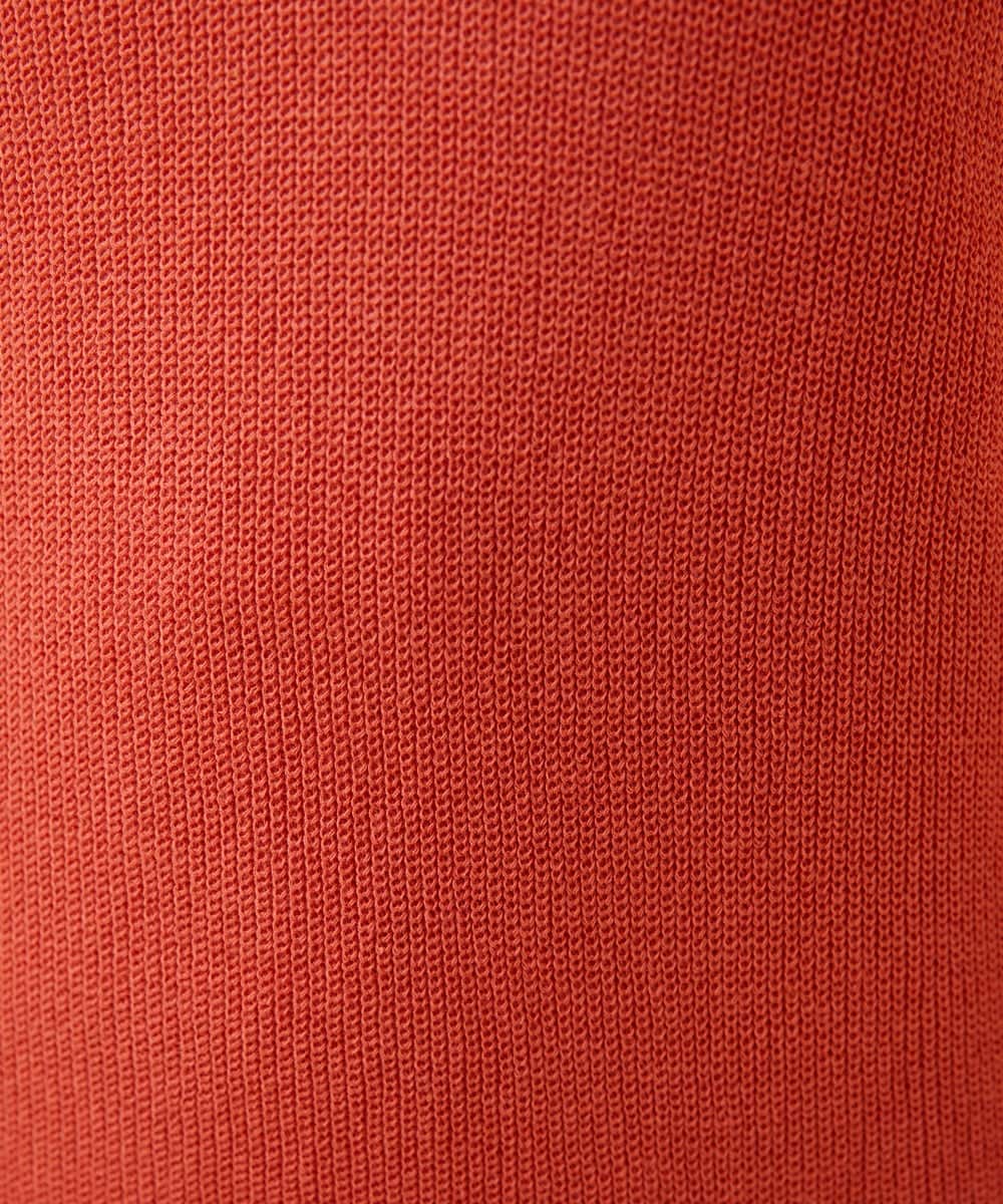 GJFHB46190 Jocomomola(ホコモモラ) NATURAL YARN　コットンニットチュニック レッド