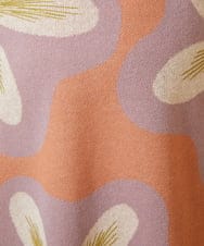 GJFHD01200 Jocomomola(ホコモモラ) Flores de verano フラワージャカードニットプルオーバー オレンジ