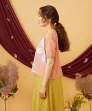 GJFHD01200 Jocomomola(ホコモモラ) Flores de verano フラワージャカードニットプルオーバー オレンジ