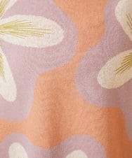 GJFHD01200 Jocomomola(ホコモモラ) Flores de verano フラワージャカードニットプルオーバー オレンジ