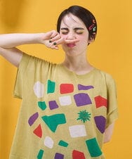 GJFJA01240 Jocomomola(ホコモモラ) Callejero インターシャシアーニットプルオーバー ブラック
