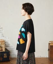 GJFJA01240 Jocomomola(ホコモモラ) Callejero インターシャシアーニットプルオーバー ブラック