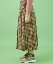 GJHAA35240 Jocomomola(ホコモモラ) Espina チェックプリーツスカート イエロー