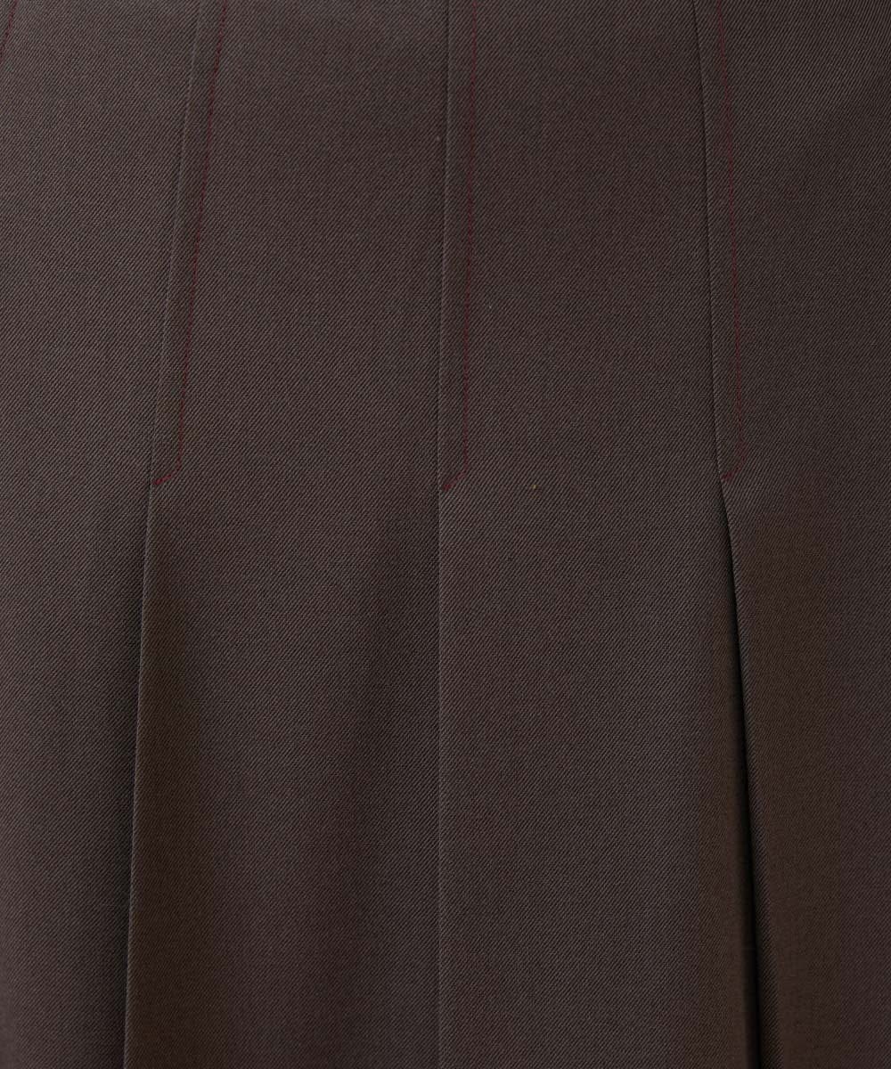 GJHAD35200 Jocomomola(ホコモモラ) Pliegues ワンポイント刺繍プリーツスカート グレー