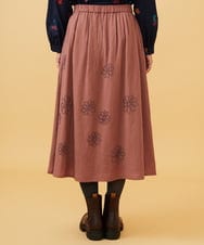 GJHAE40200 Jocomomola(ホコモモラ) Susurrito フラワーモチーフゴムギャザースカート ピンク