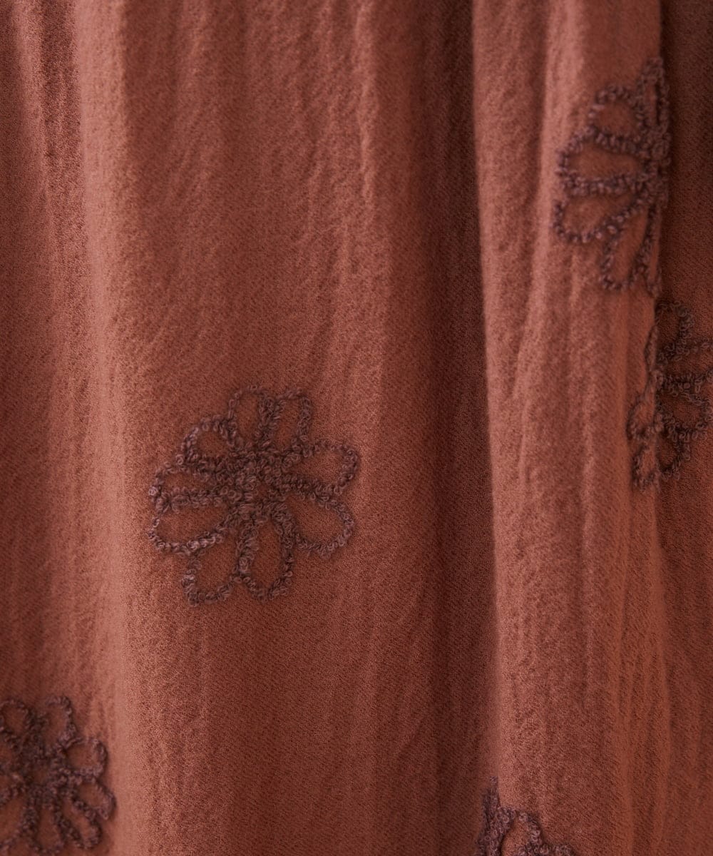 GJHAE40200 Jocomomola(ホコモモラ) Susurrito フラワーモチーフゴムギャザースカート ピンク