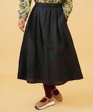 GJHAE40200 Jocomomola(ホコモモラ) Susurrito フラワーモチーフゴムギャザースカート ピンク