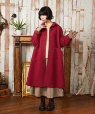 GJHAE42200 Jocomomola(ホコモモラ) Huellas de aves へリンボーンタックフレアスカート ベージュ