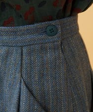 GJHAE42200 Jocomomola(ホコモモラ) Huellas de aves へリンボーンタックフレアスカート ベージュ