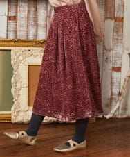 GJHAE51240 Jocomomola(ホコモモラ) Tardin calido オパールフラワーモチーフスカート ピンク