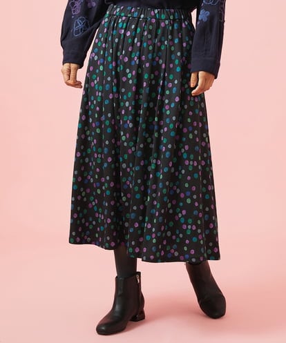 GJHAG70230 Jocomomola Mural dot プリントフレアスカート