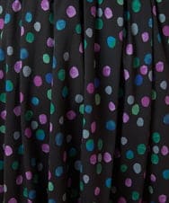 GJHAG70230 Jocomomola(ホコモモラ) Mural dot プリントフレアスカート ブラック