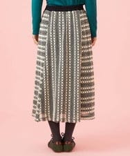 GJHAG71220 Jocomomola(ホコモモラ) Garabato レースフレアスカート ブラック