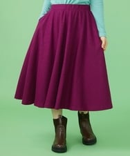 GJHAV36200 Jocomomola(ホコモモラ) T/W 天竺 フレアスカート パープル