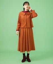 GJHAV36200 Jocomomola(ホコモモラ) T/W 天竺 フレアスカート パープル