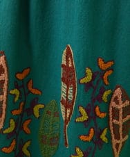 GJHCA36230 Jocomomola(ホコモモラ) Calle インド刺繍フレアスカート ブルーグリーン