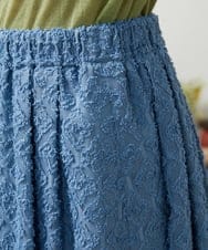 GJHCD31180 Jocomomola(ホコモモラ) Flor de escudo ジャカードフレアスカート ブルー