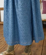 GJHCD31180 Jocomomola(ホコモモラ) Flor de escudo ジャカードフレアスカート ブルー