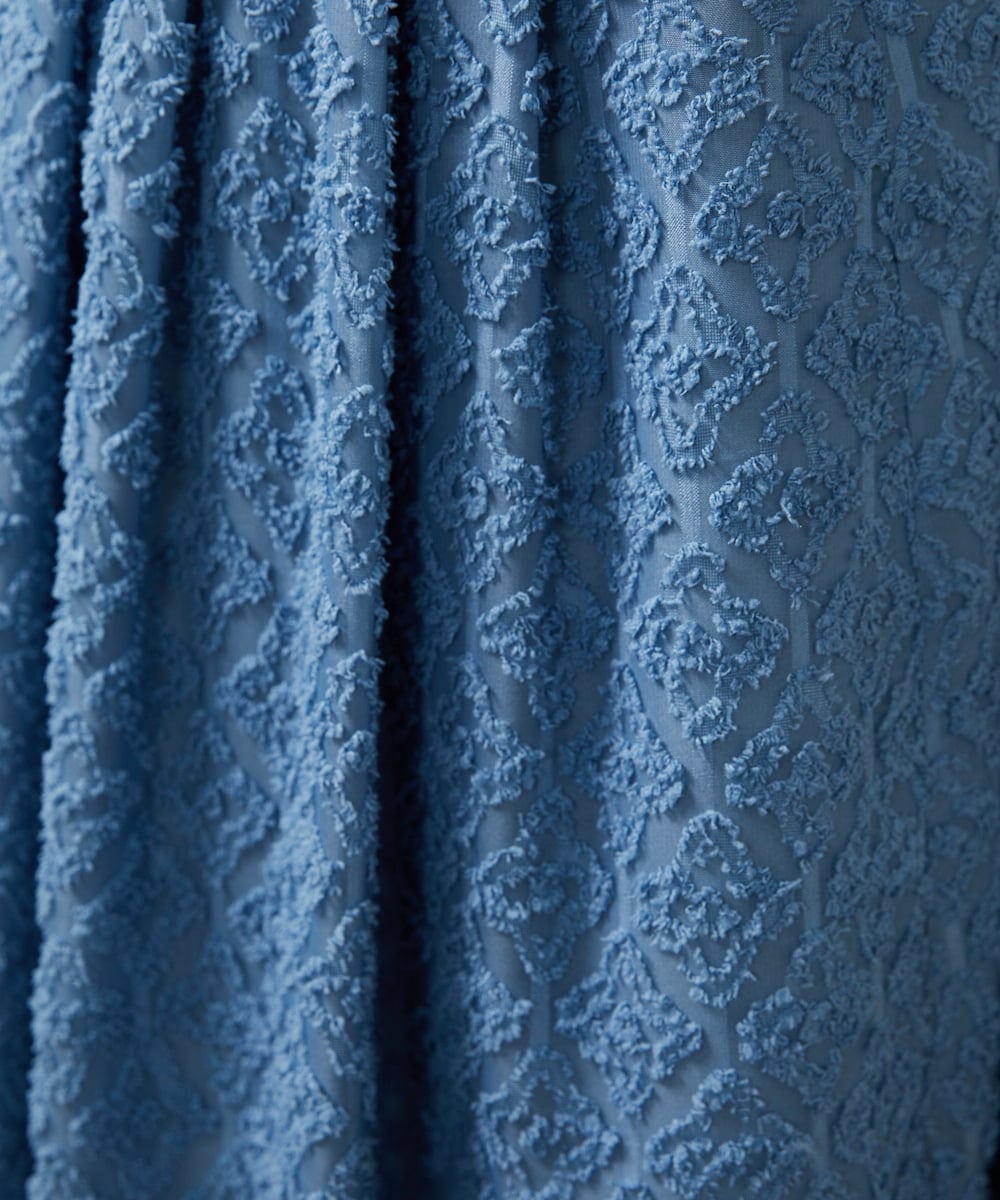 GJHCD31180 Jocomomola(ホコモモラ) Flor de escudo ジャカードフレアスカート ブルー