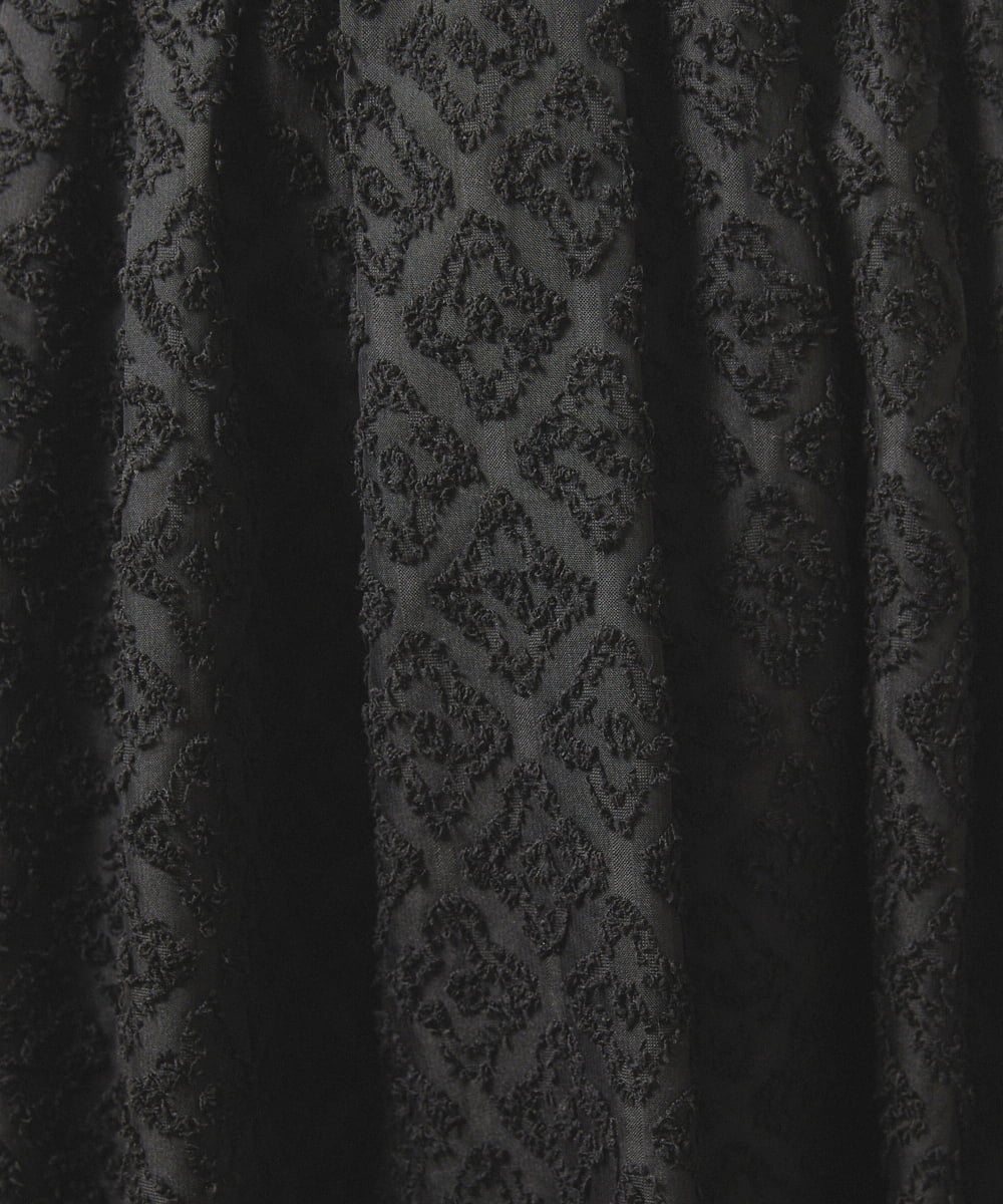 GJHCD31180 Jocomomola(ホコモモラ) Flor de escudo ジャカードフレアスカート ブラック