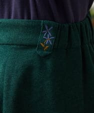 GJHCD32200 Jocomomola(ホコモモラ) Pradera ピーチ起毛タックスカート グリーン