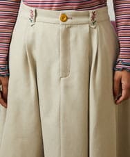 GJHCD32200 Jocomomola(ホコモモラ) Pradera ピーチ起毛タックスカート ベージュ