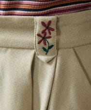 GJHCD32200 Jocomomola(ホコモモラ) Pradera ピーチ起毛タックスカート ベージュ