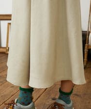 GJHCD32200 Jocomomola(ホコモモラ) Pradera ピーチ起毛タックスカート ベージュ