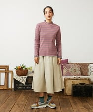 GJHCD32200 Jocomomola(ホコモモラ) Pradera ピーチ起毛タックスカート ベージュ