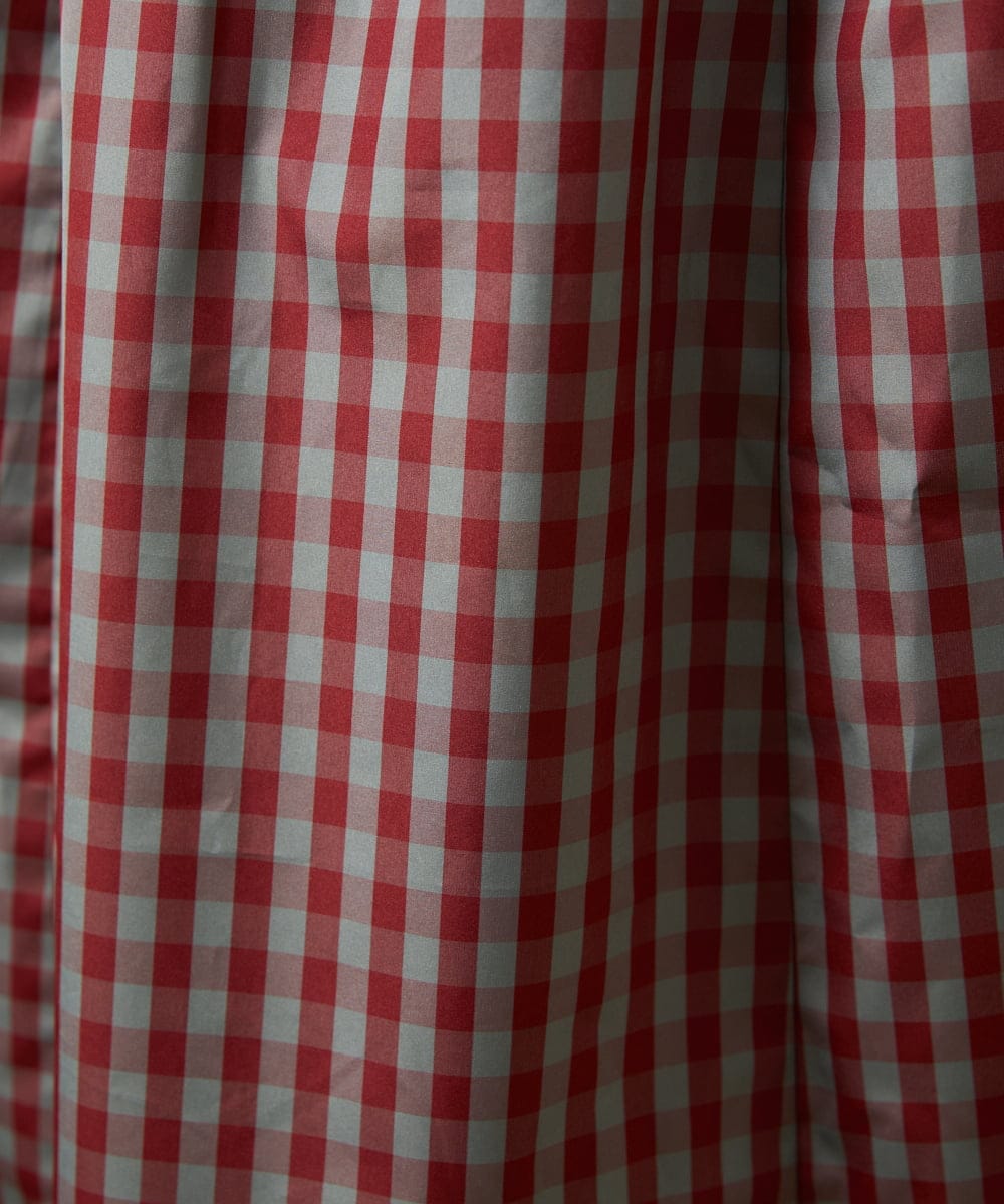 GJHDD33170 Jocomomola(ホコモモラ) 【先行予約】ギンガムチェック ギャザースカート レッド