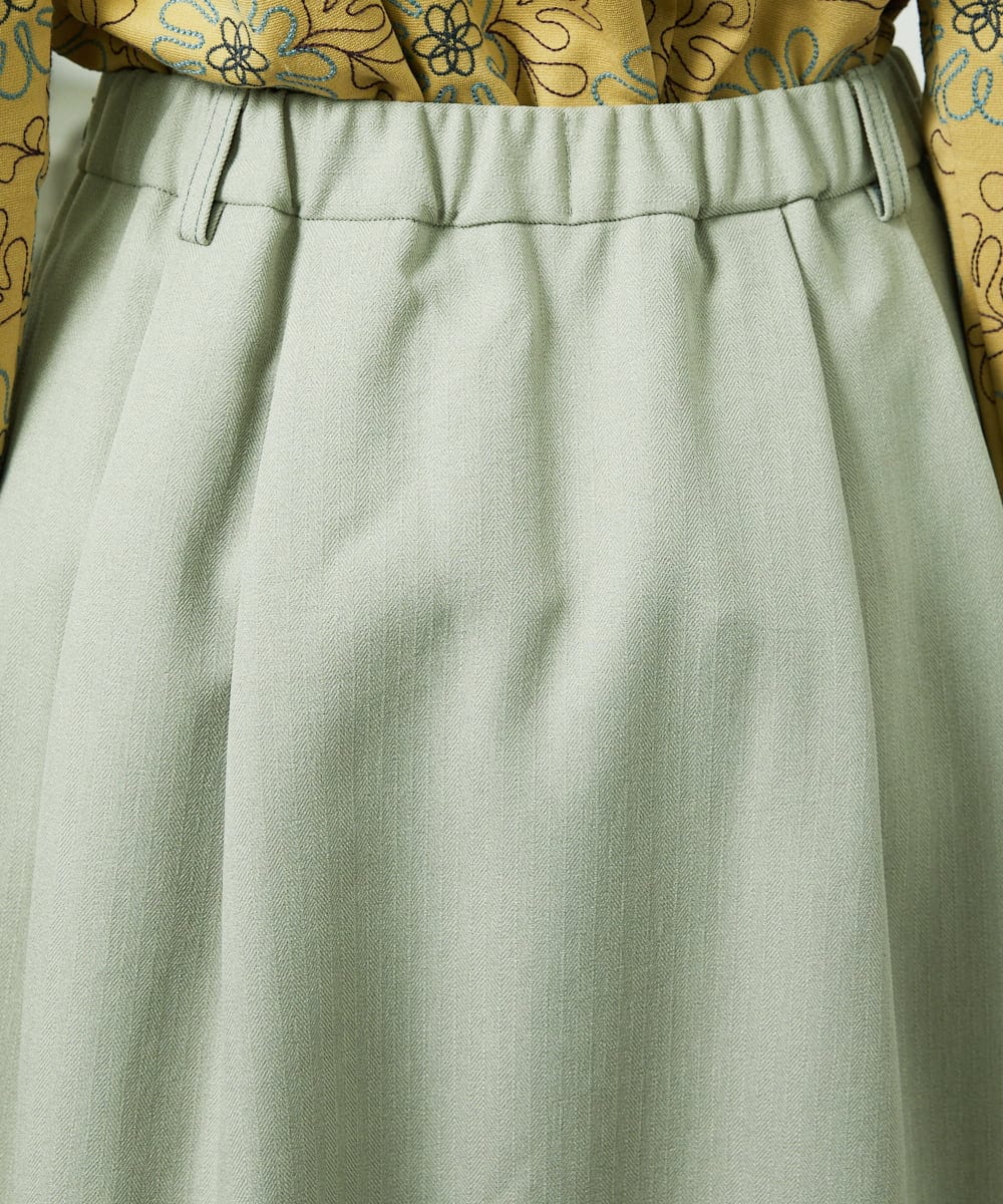 GJHDD36200 Jocomomola(ホコモモラ) Pluma de flecha フレアスカート ライトグリーン