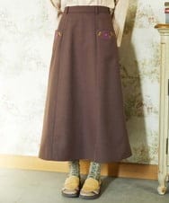 GJHDD36200 Jocomomola(ホコモモラ) Pluma de flecha フレアスカート ブラウン