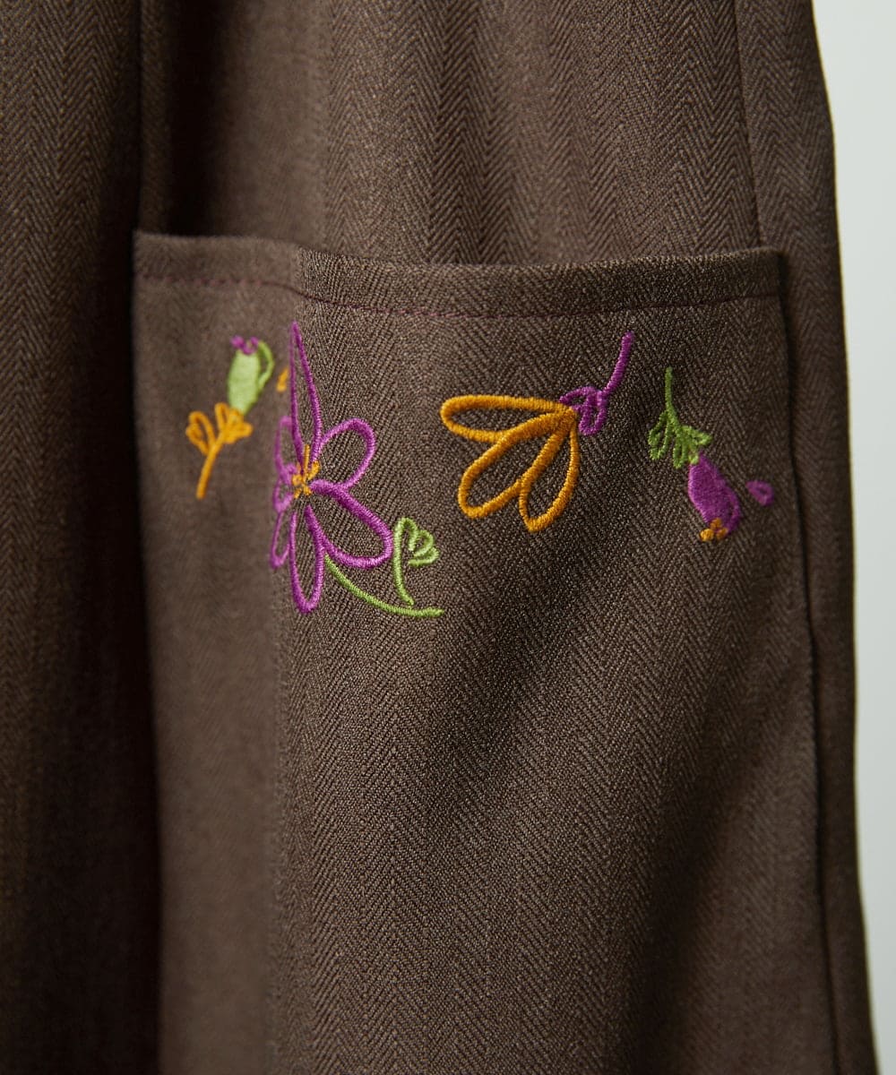 GJHDD36200 Jocomomola(ホコモモラ) Pluma de flecha フレアスカート ブラウン