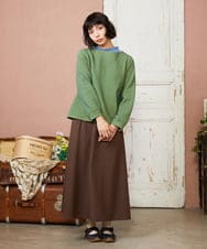 GJHDD36200 Jocomomola(ホコモモラ) Pluma de flecha フレアスカート ブラウン