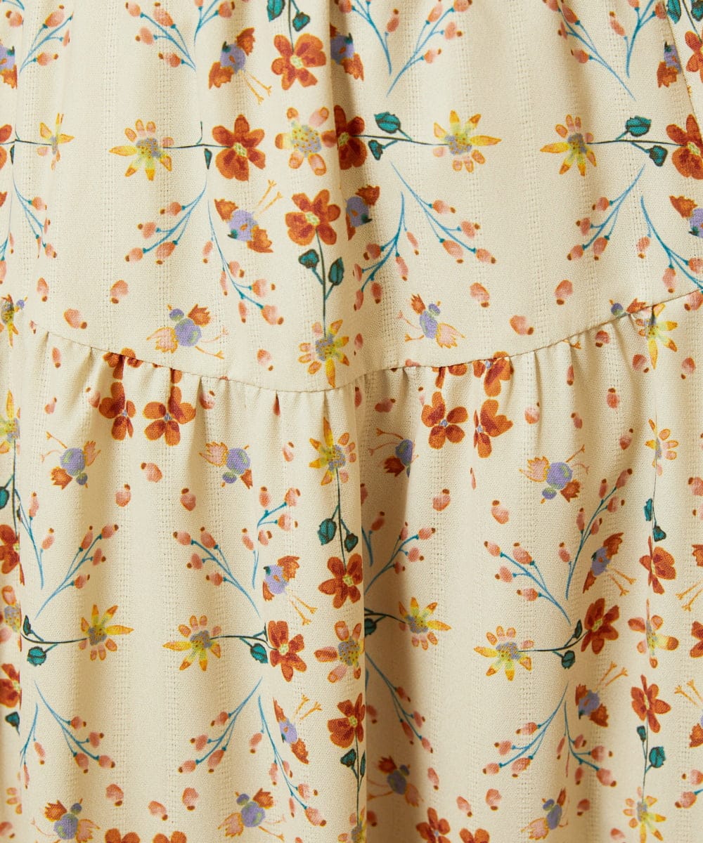 GJHDE38200 Jocomomola(ホコモモラ) Palomas y flores プリントスカート イエロー