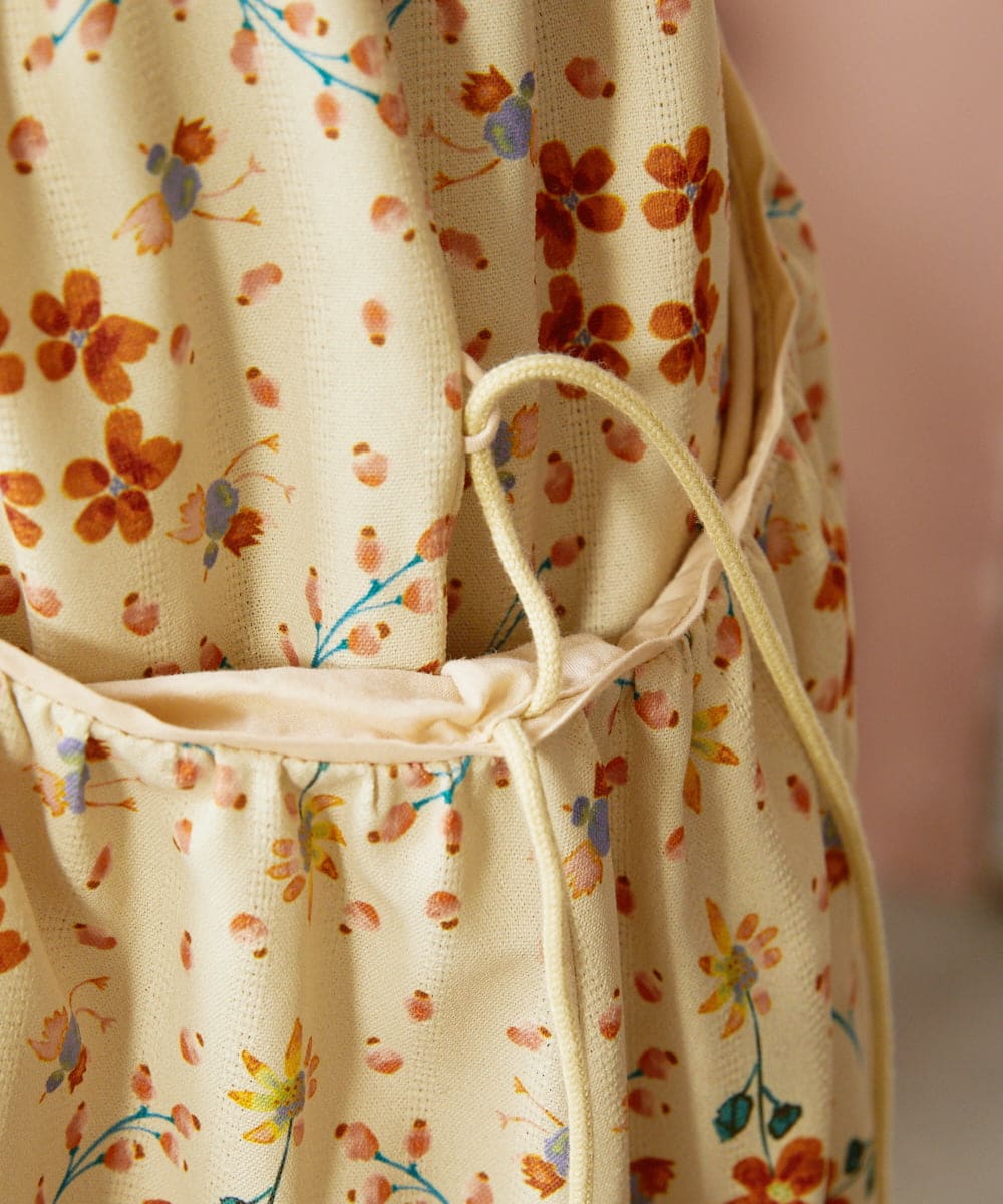 GJHDE38200 Jocomomola(ホコモモラ) Palomas y flores プリントスカート イエロー