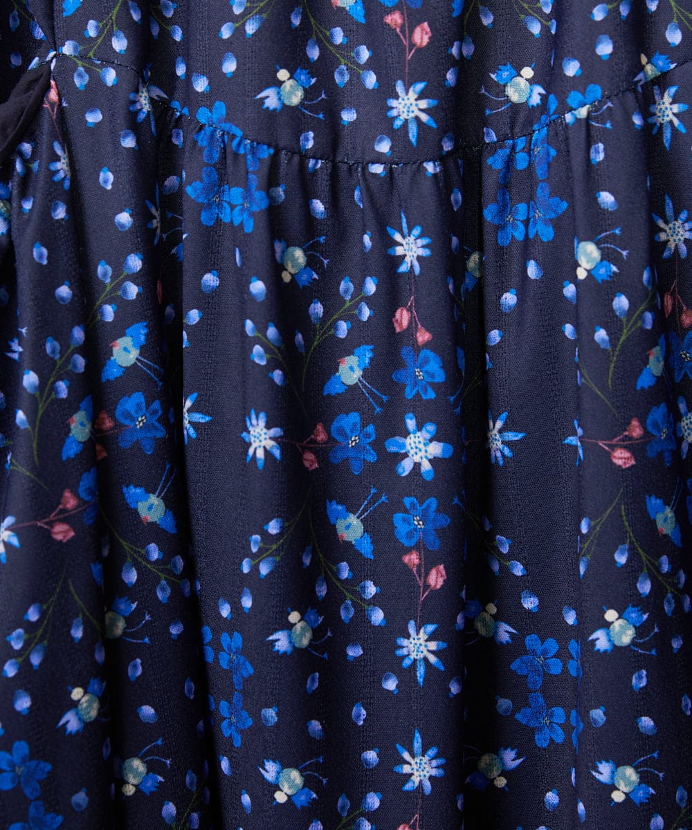 GJHDE38200 Jocomomola(ホコモモラ) Palomas y flores プリントスカート ネイビー