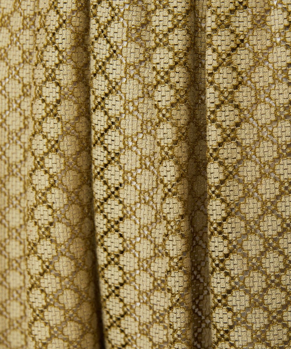 GJHDE42200 Jocomomola(ホコモモラ) Entrada 幾何学レースフレアスカート ライトイエロー