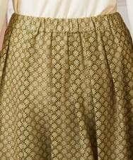 GJHDE42200 Jocomomola(ホコモモラ) Entrada 幾何学レースフレアスカート ライトイエロー