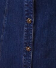 GJHDT40200 Jocomomola(ホコモモラ) フラワー刺繍 デニムスカート ネイビー
