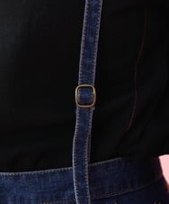 GJHDT40200 Jocomomola(ホコモモラ) フラワー刺繍 デニムスカート ネイビー