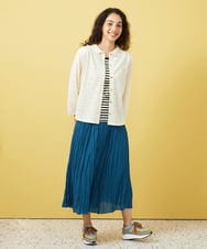 ボタンベルトプリーツスカート | 小柄・低身長女性向け